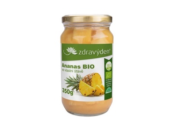 BIO ananas ve vlastní šťávě 350 ml Zdravý den